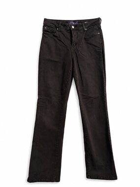 NYDJ Straight Leg Jeans Women’s Size 12 brown Lift Tuck Mid Rise Classic Fit